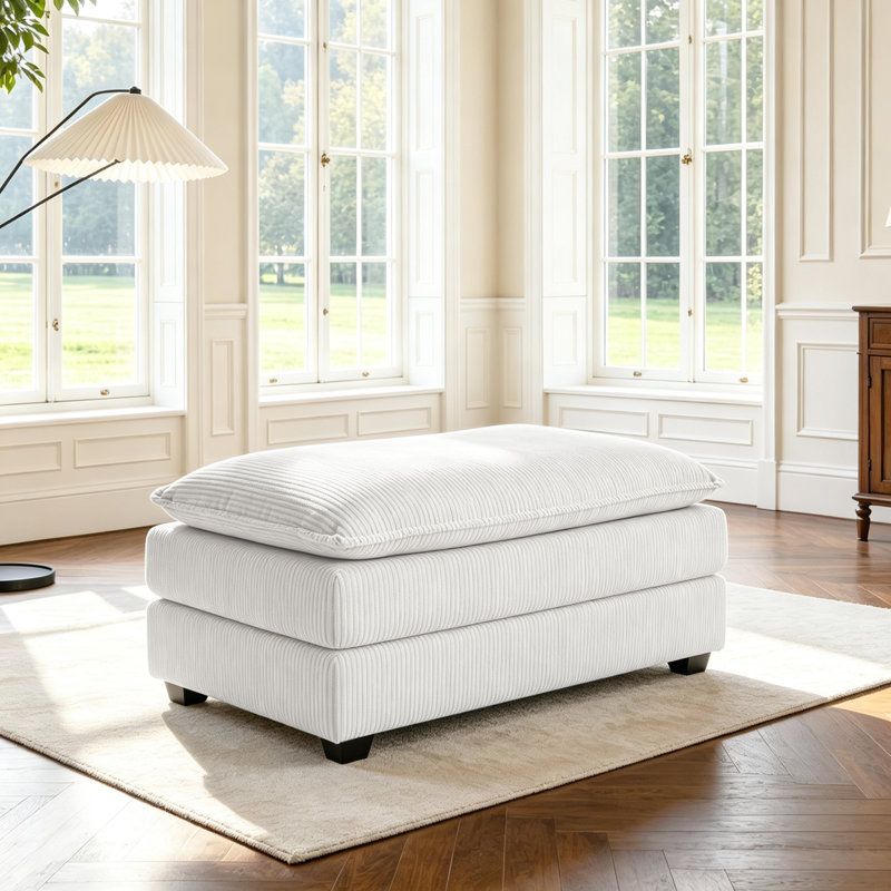 Repose-pieds rembourré Eleanore, Beige
