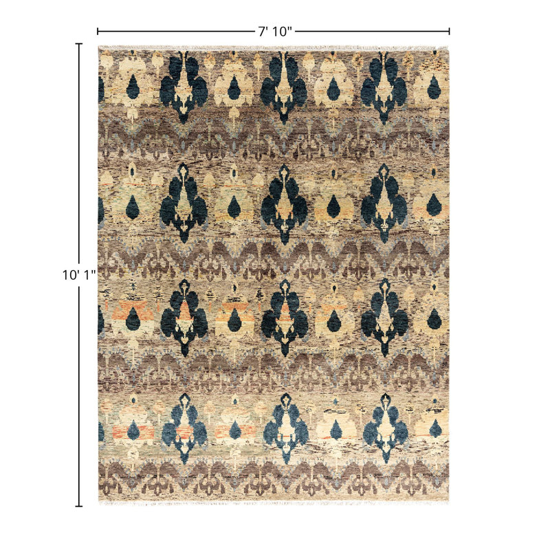 Overdyed One-of-a-Kind 7' 10" X 10' 1" Hand Knotted Area Rug