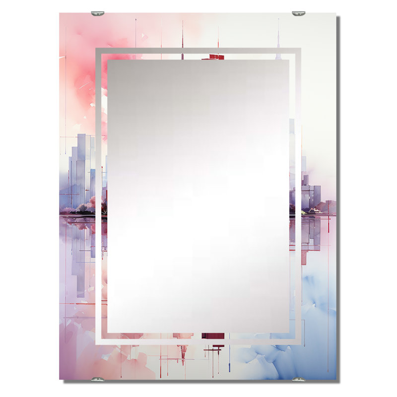 Bauerle - Miroirs muraux décoratifs gratte-ciel MIR142124, 40 po x 30 po