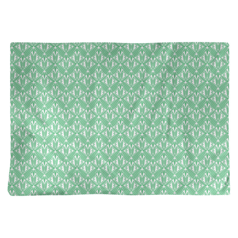 Napperon en coton 18 po Alternate art deco, Vert