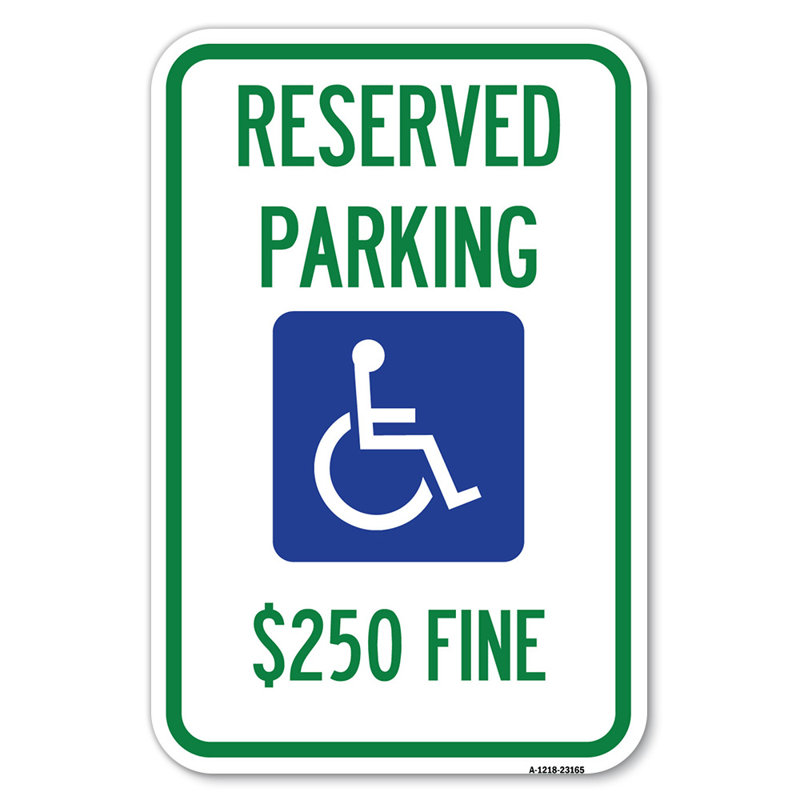 Reserved Parking (Arrow Pointing Left And Right)/23160, 18" H x 12" W x 1" D