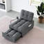 Lit convertible de 41,08 pouces de long, tissu gris, répond à toutes les exigences-809510560
