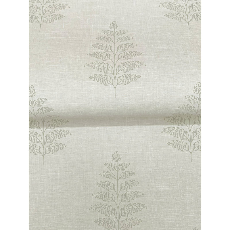 Papier peint à feuilles beige Frond, Beige