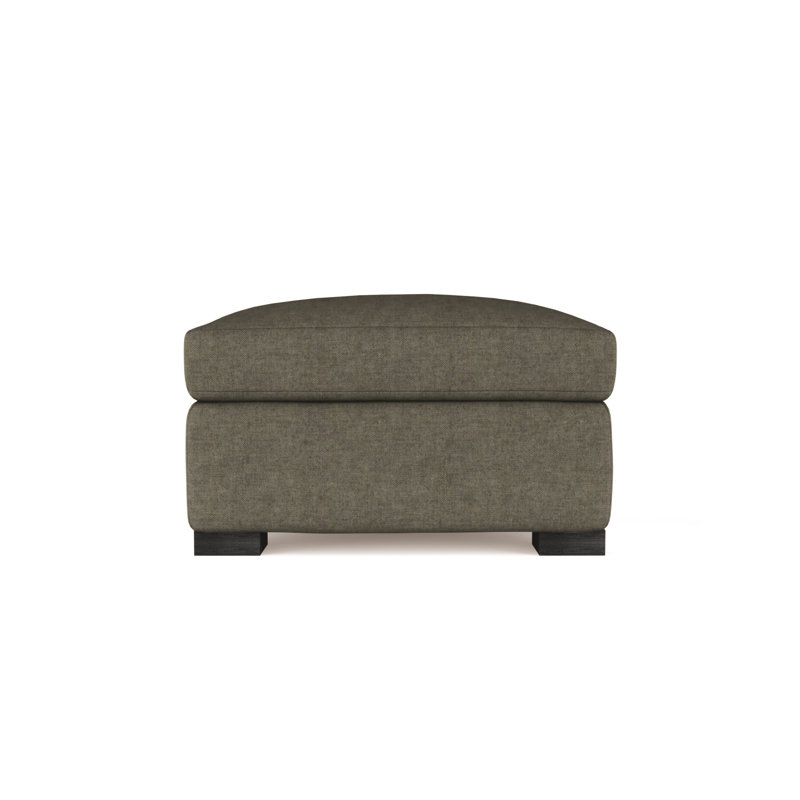 Repose-pieds Horatio, Velours moelleux gris graphite, Patiné