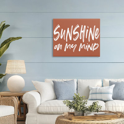 Sunshine State Of Mind Brown Canvas, design by Lettered and Lined