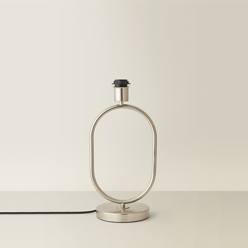 Demetry Metal Lamp Base Lamp, Silver