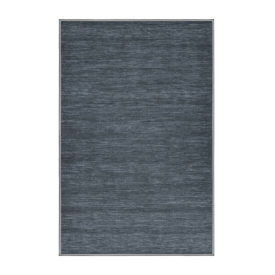Tapis gris uni lavable à la machine