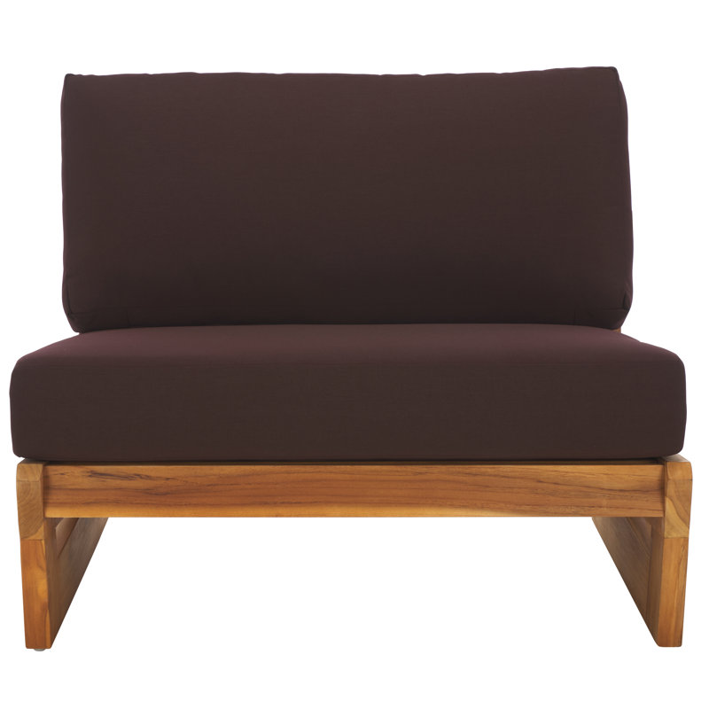 Brazilian Teak Patio Chair, Dark Brown