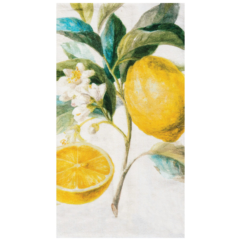 Serviette de cuisine en coton à imprimé citron