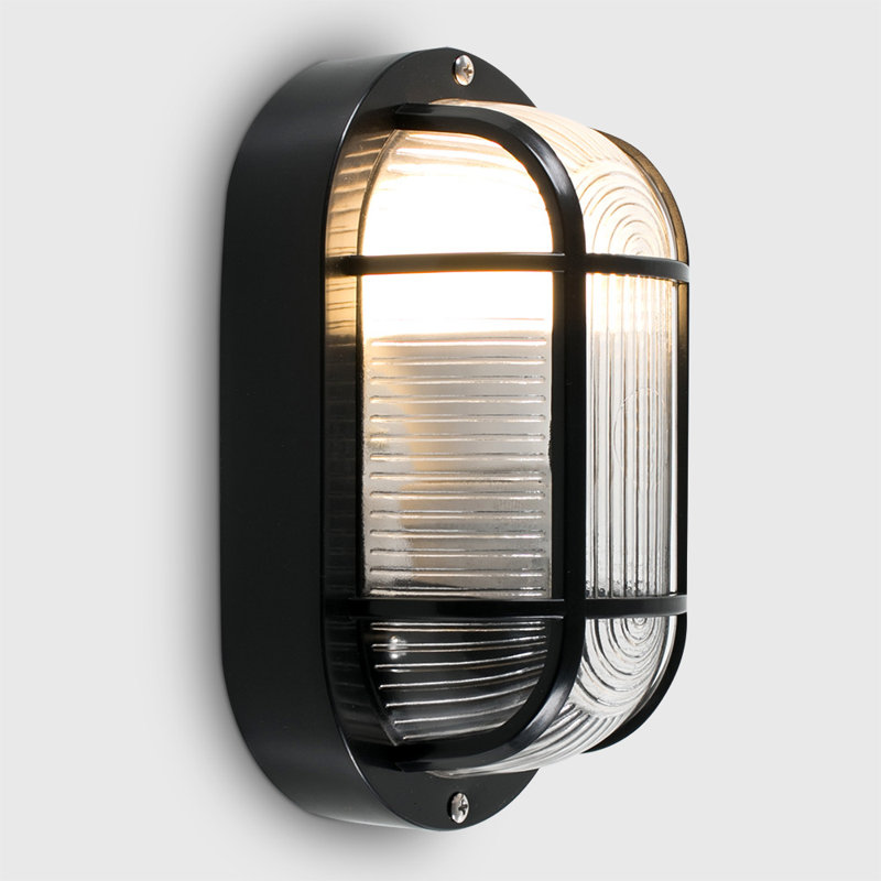 18.6cm H Outdoor Bulkhead Light, Black