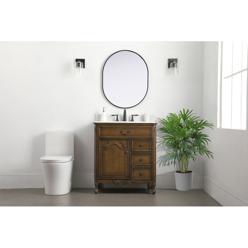 Ensemble de meuble-lavabo simple 32 po Angelique, Blanc, Blanc pur