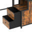 Space-saving Metal Loft Bed With Desk, Modern Storage, Black