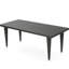 Table d'extérieur - 33 * 75, fer et résine, teinte brune, peut accueillir confortablement 33 x 75 personnes, tissé, brun,