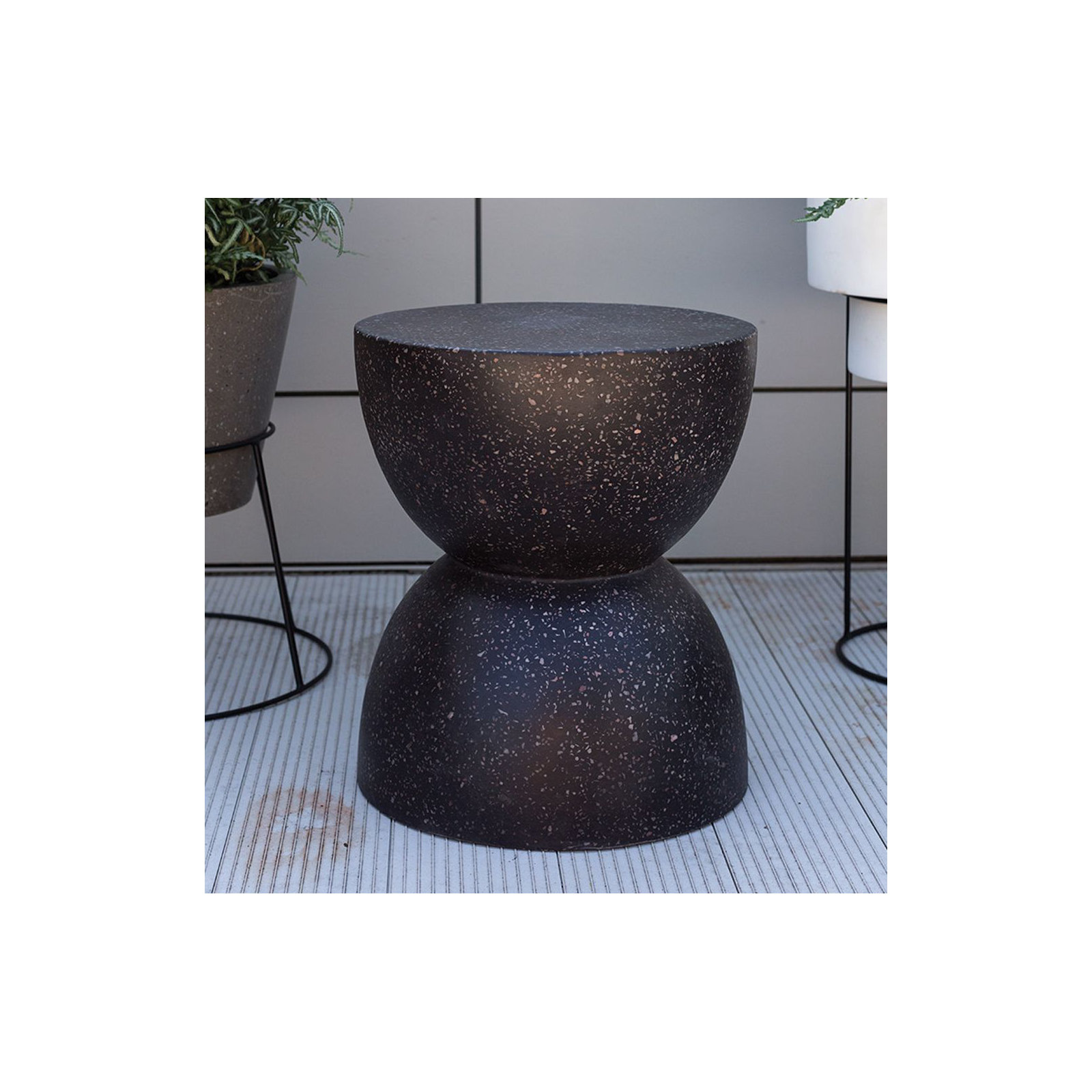 Novo 15.75'' Stone Outdoor Side Table
