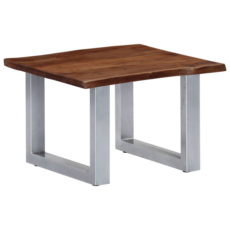 Table basse vidaXL, H 15,7 po x L 23,6 po x l 23,6 po, Brun / Argenté