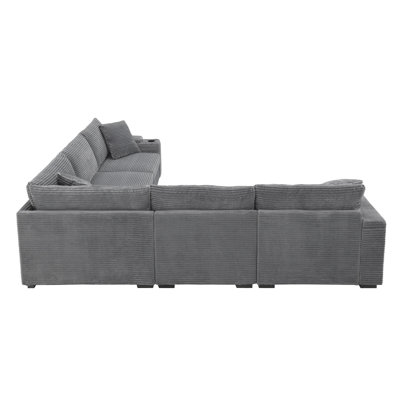 106" Convertible L Shaped Sectional Sofa