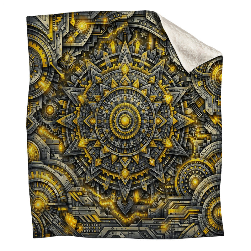 Couvertures complexes de mandala métalliques, 60 po L x 80 po H