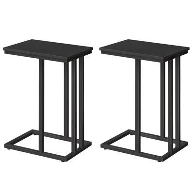 Ensemble de C-table en bois et métal Keasha 