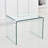 Small Clear Glass Side & End Table