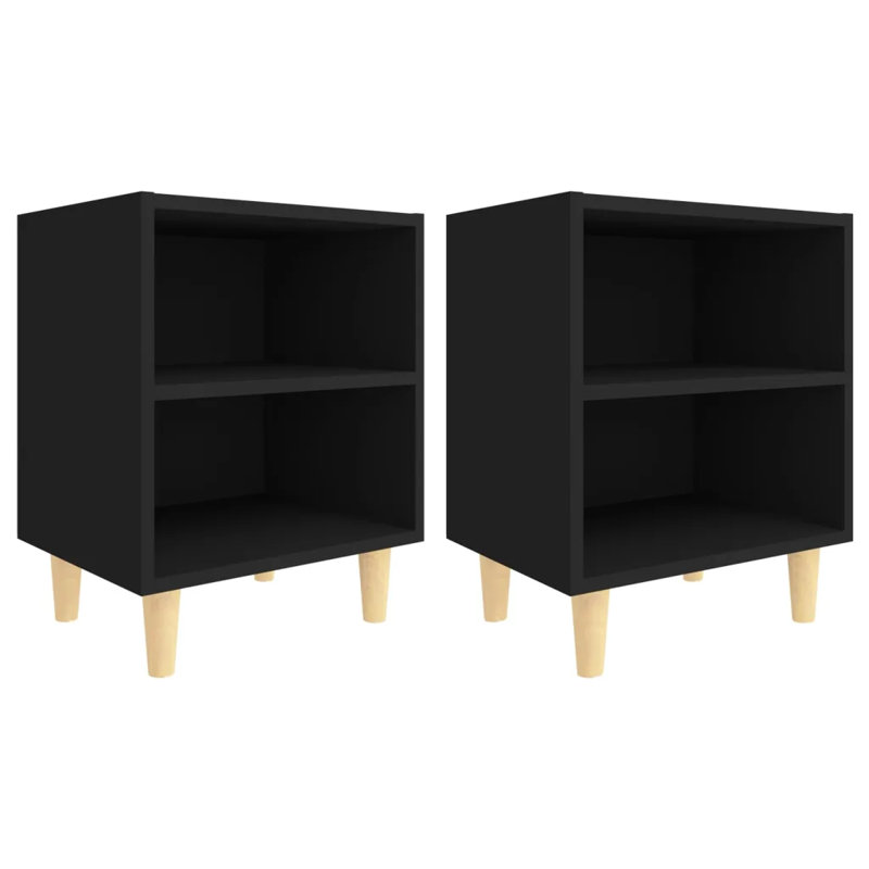 Southwell 40cm W Bedside Table, Black