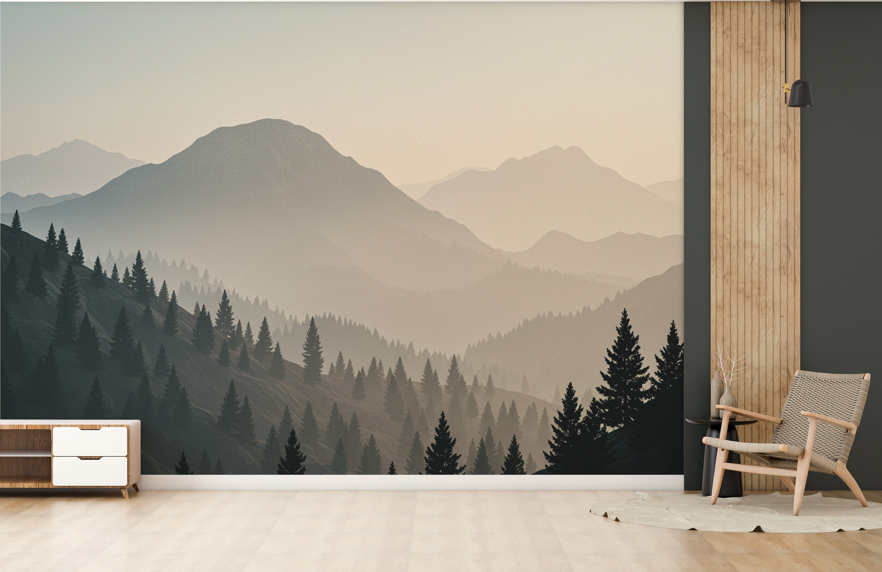 Red Barrel Studio 3D Mountain Wallpaper Peel And Stick Mountain Room ...