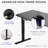 VIVO Electric 71” x 30” Square Corner Desk, Black Table Top, Black Frame (DESK-KIT-1B71S-B)