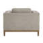 Détails par Becki Owens, chaise en tissu Renee avec base en bois, gris