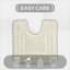 Tapis pour salle de bain en U touffeté et réversible 100% coton Rasika 1990, certifié OEKO-TEX, ultra doux et absorbant, lavable à la machine pour les zones de toilette et de piédestal, 20 po x 20 po, ivoire-70045800