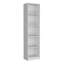 Ensemble de bibliothèque 3 pièces June, 60 po de large avec 13 tablettes et 2 portes, ensemble de salon blanc-1736591505-1736591517