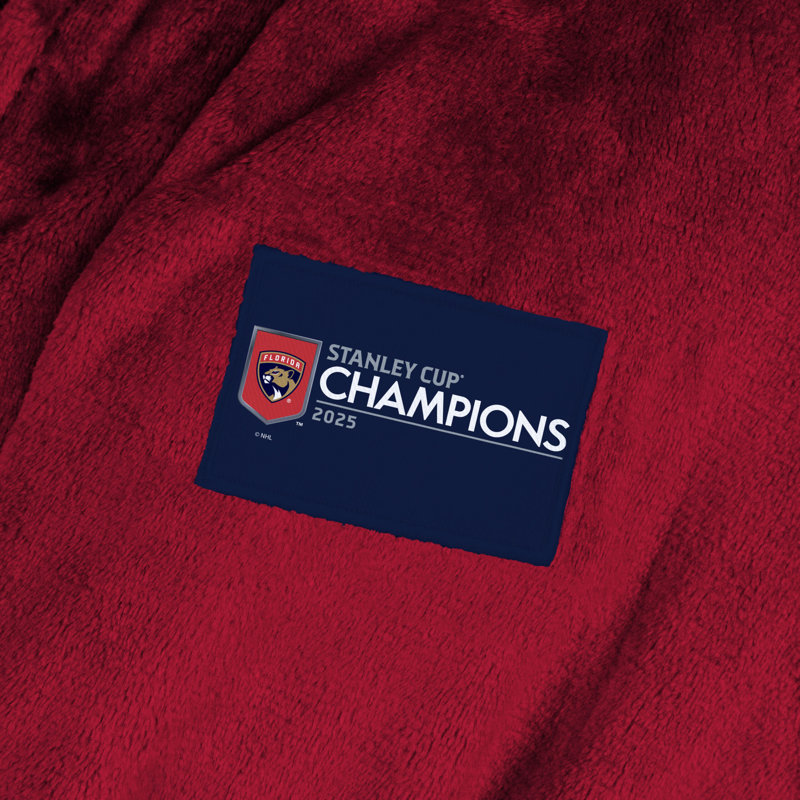 NHL Florida Panthers Champs - Red Silk Touch Robe L / XL - NHL Lounge Lounge for Game Day or Gifting, L