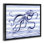 Cadre flottant Indigo Brushstroke Octopus, design par Paul Brent