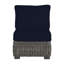 Fauteuil de chambre modulaire rustique tissé - gris ardoise-600847749-607864357-600847099