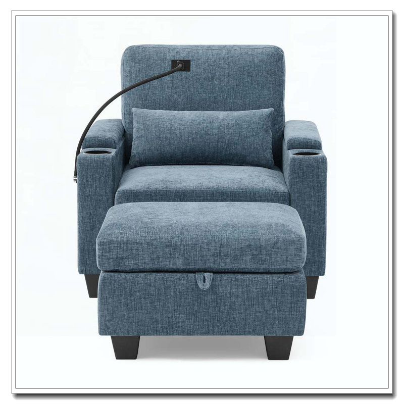 Single Sofa, Blue