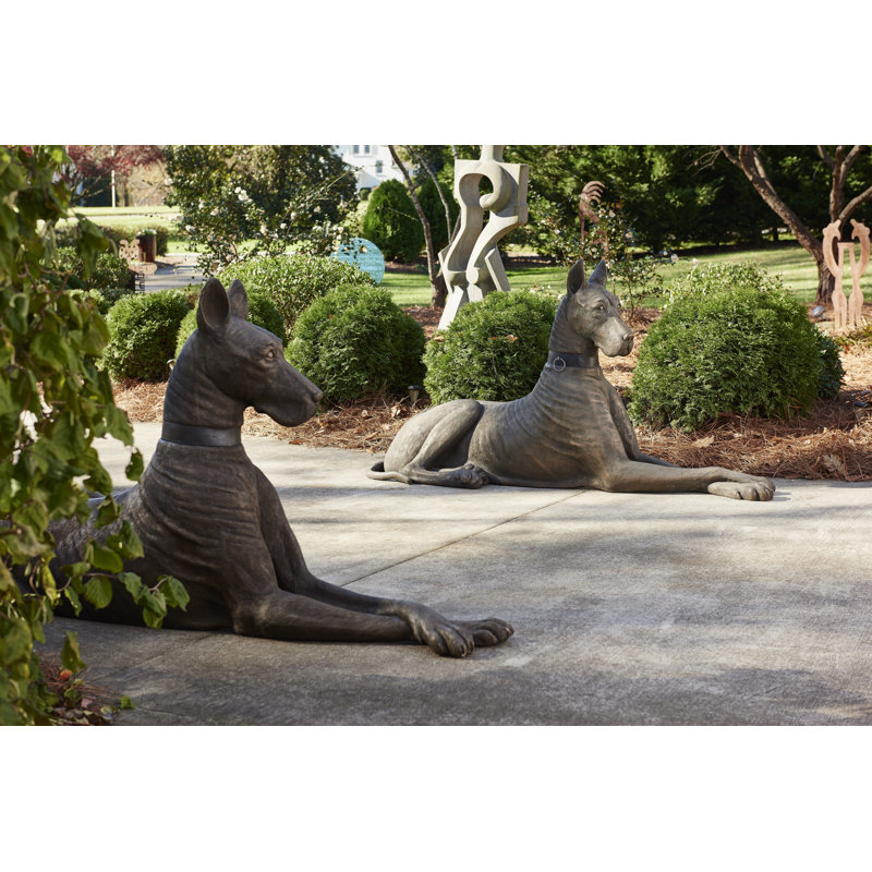 Great Dane Statue, Right, Bronze
