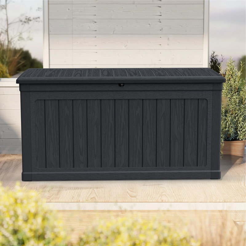 230 Gallon Metal Outdoor Deck Box Waterproof