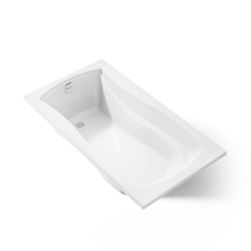 Mariposa 66" x 37" Drop in Soaking Acrylic Bathtub, White