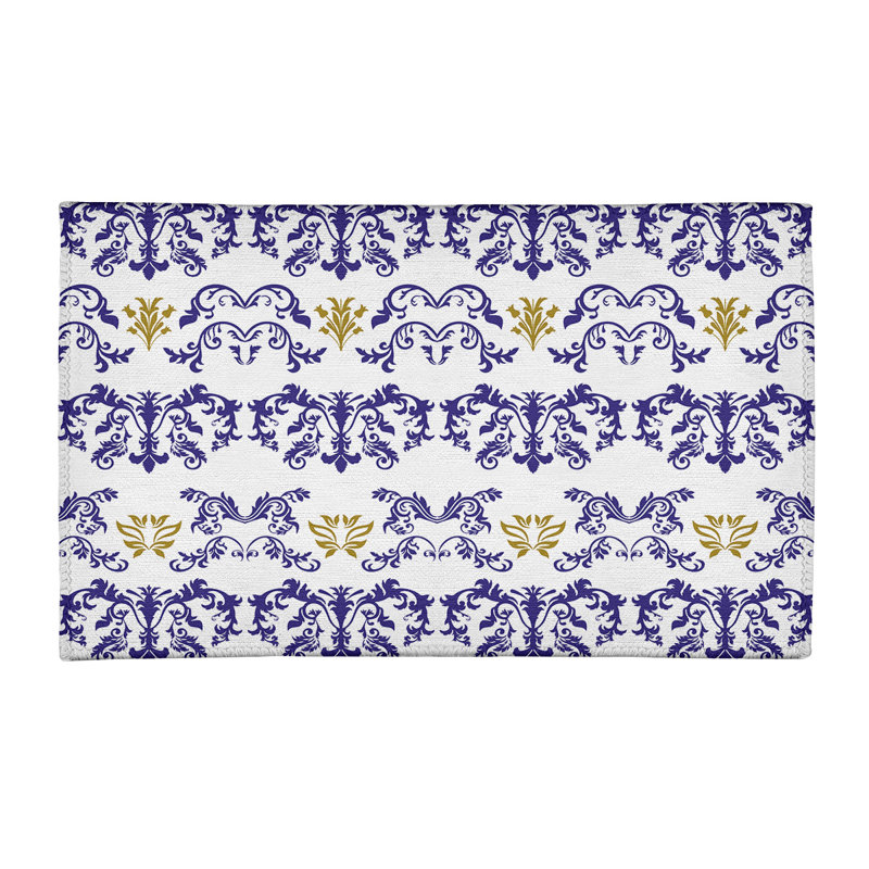 Damask Indoor Rug, Rectangle 2' x 3'