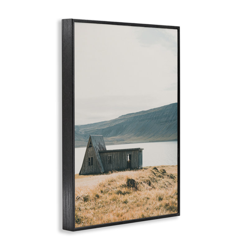  Islande, art de la giclée Cottage par Max Blakesberg Studios, H 18 po x l 12 po, Giclée encadrée noir minuit