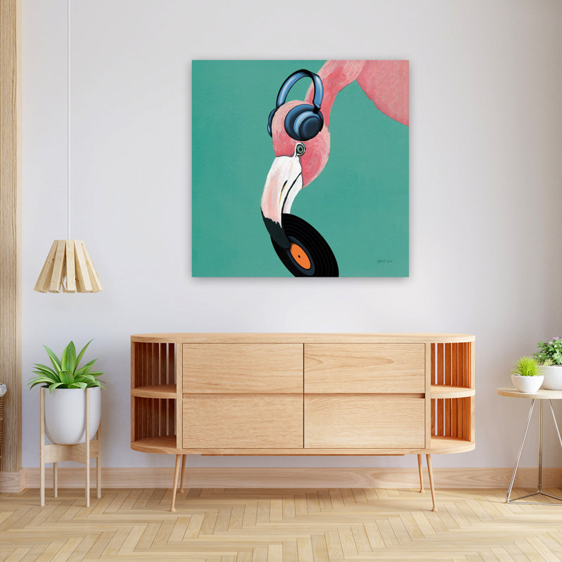 Wild Iv Sq, art fantaisiste tropical, H 36 po x l 36 po