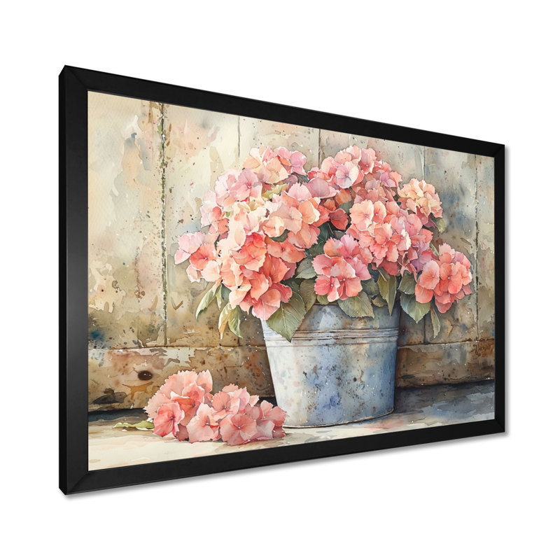 Irlan - Floral Wall Art, Reproduction encadrée d'une seule photo, Noir, noir, noir, noir, H 12 po x l 20 po