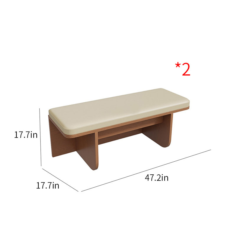 Banc rembourré en similicuir Rayniah