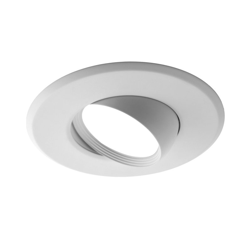 6'' White Aluminum LED Adjustable Recessed Trim