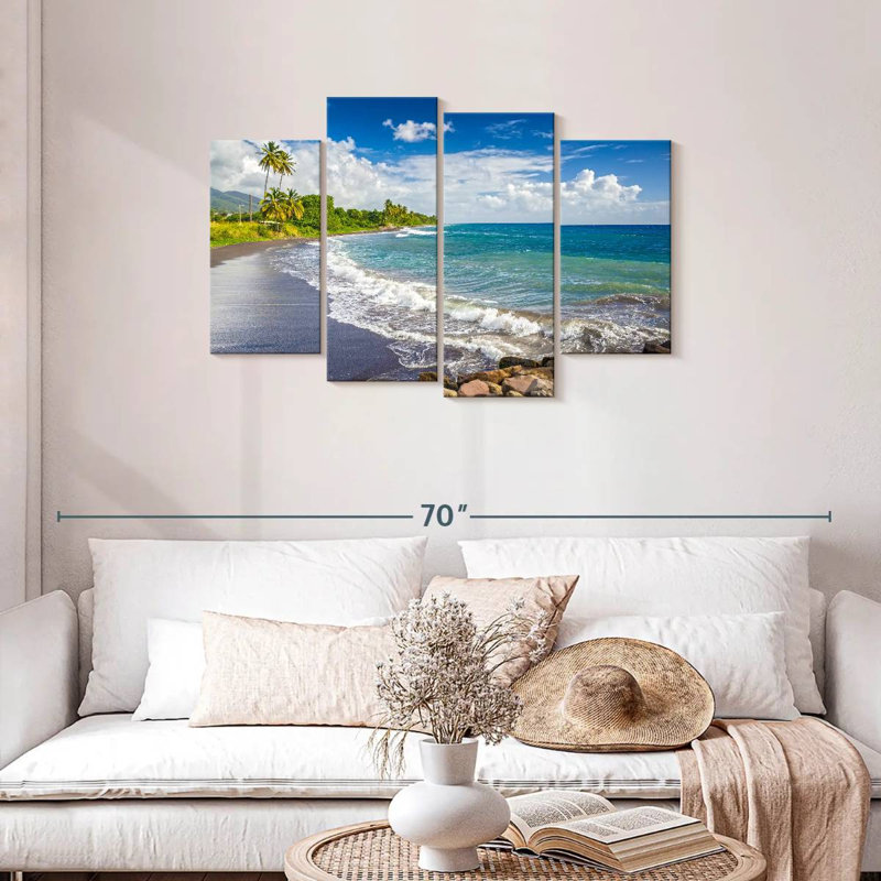 Nicci St Kitts Black Sand Island, H 27 po x l 43 po