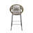 Set of 2 PE Wicker Outdoor Bar Stools with Black Metal Frame -  Green -736254505