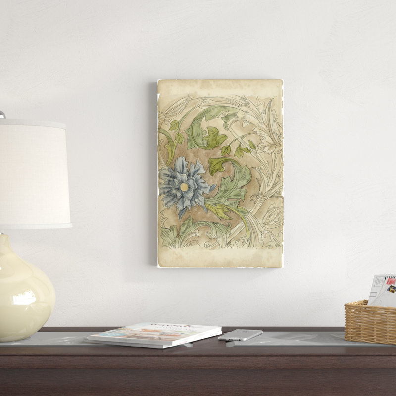 Étude de motif floral IV, H 18 po x l 12 po x P 1,25 po