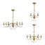 Lustre classique / traditionnel à 3 lumières de style bougie Seiling-67075526