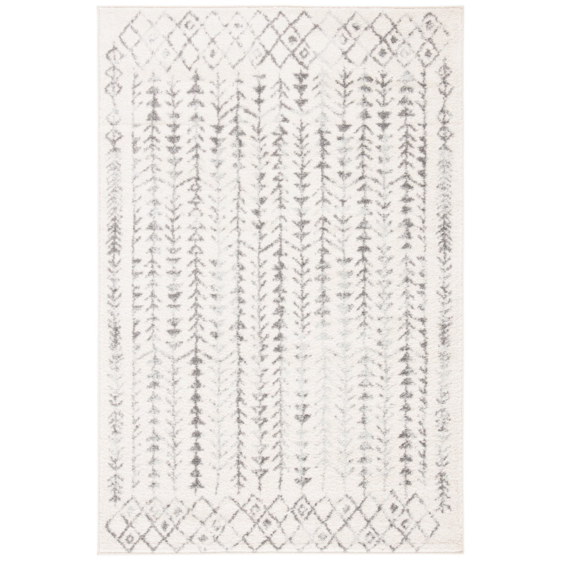 Tapis ivoire / gris Renninger Southwestern, Rectangle 8 pi x 10 pi