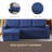 Convertible Upholstered Sectional Sofa With Pull-Out Chaise-1404881933