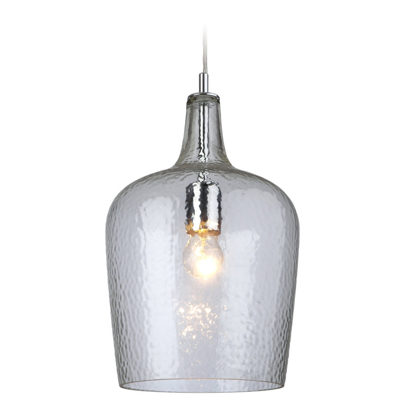 Glass 1 - Light Chrome Jar Pendant, Clear