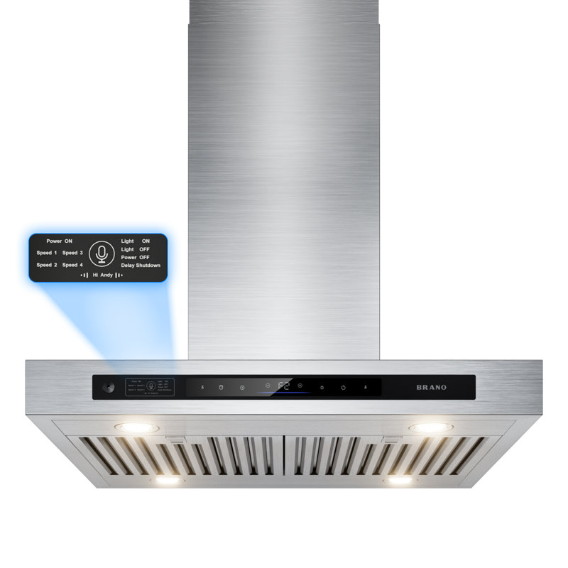 Hotte pour îlot de cuisine 30 pouces Brano, 30"